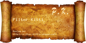 Pilter Kitti névjegykártya